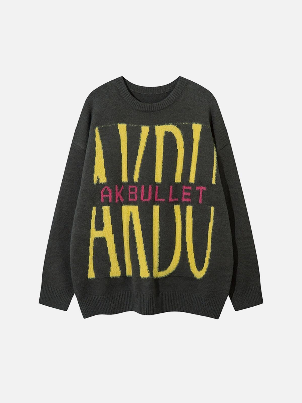 Concert Outfit High Street Hiphop Letter Sweater Concert Outfit High Street Hiphop Letter Sweater