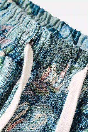 Concert Outfit High Street Jacquard Embroidery Shorts