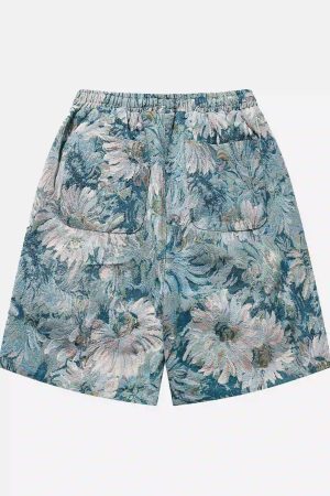 Concert Outfit High Street Jacquard Embroidery Shorts