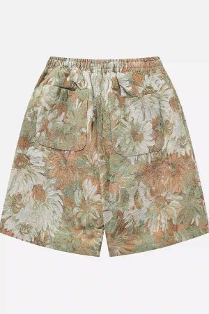 Concert Outfit High Street Jacquard Embroidery Shorts