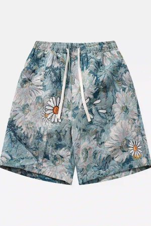 Concert Outfit High Street Jacquard Embroidery Shorts