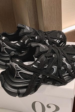 Concert Outfit High Street Lace-Up Casual Sneakers