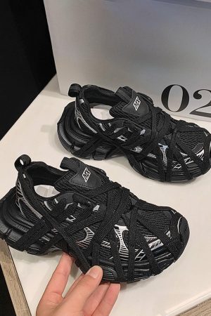 Concert Outfit High Street Lace-Up Casual Sneakers