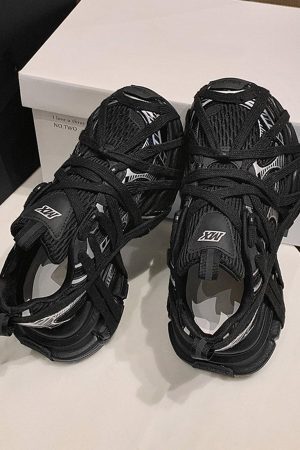 Concert Outfit High Street Lace-Up Casual Sneakers