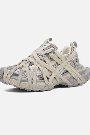 Concert Outfit High Street Lace-Up Casual Sneakers