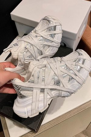 Concert Outfit High Street Lace-Up Casual Sneakers