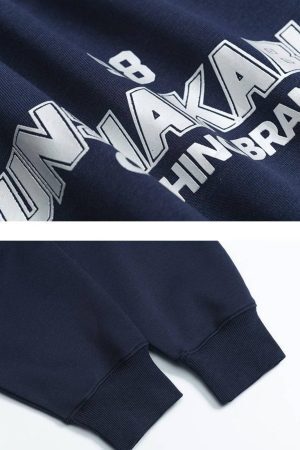 Concert Outfit High Street Letter Print Collision Color Hoodie