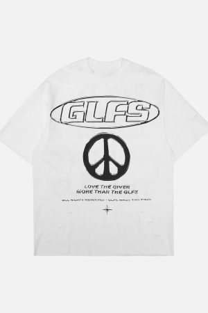 Concert Outfit High Street Letter Print Short-Sleeved T-Shirt