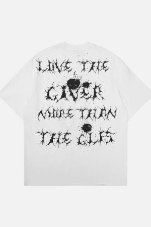 Concert Outfit High Street Letter Print Short-Sleeved T-Shirt