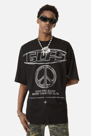 Concert Outfit High Street Letter Print Short-Sleeved T-Shirt