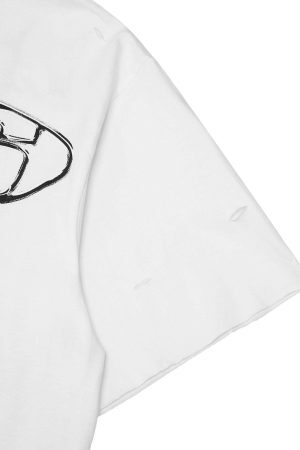 Concert Outfit High Street Letter Print Short-Sleeved T-Shirt