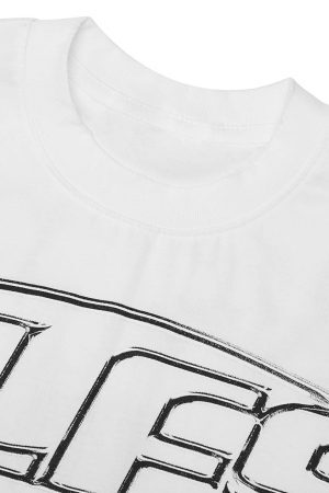 Concert Outfit High Street Letter Print Short-Sleeved T-Shirt