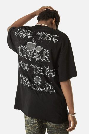 Concert Outfit High Street Letter Print Short-Sleeved T-Shirt