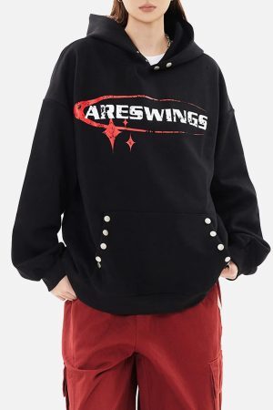 Concert Outfit High Street Lettering Hip-Hop Hoodie
