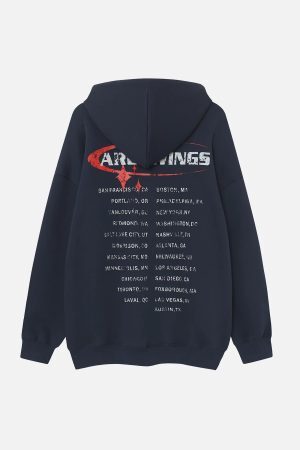 Concert Outfit High Street Lettering Hip-Hop Hoodie