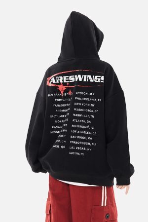 Concert Outfit High Street Lettering Hip-Hop Hoodie