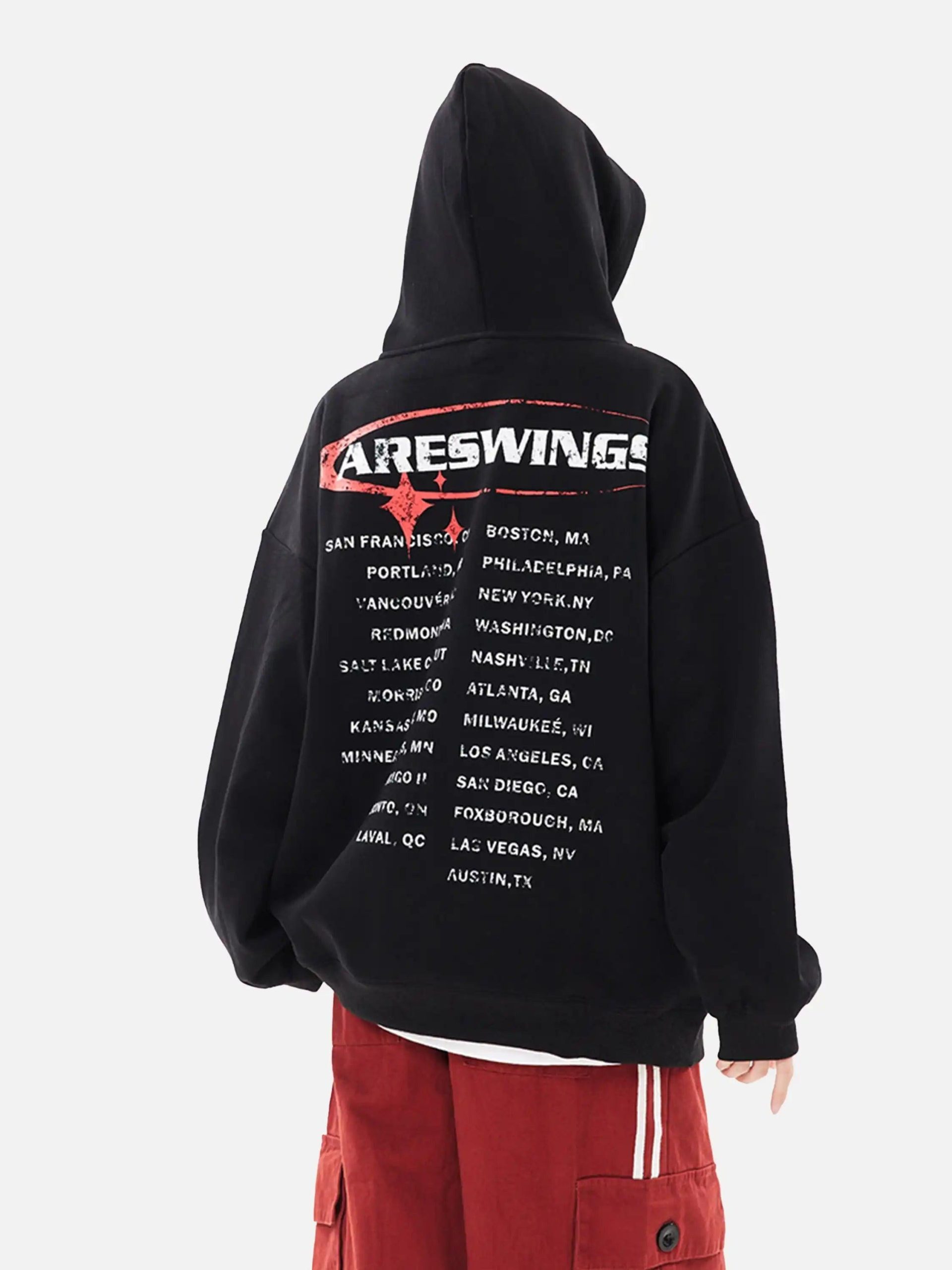 Concert Outfit High Street Lettering Hip-Hop Hoodie Concert Outfit High Street Lettering Hip-Hop Hoodie