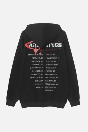 Concert Outfit High Street Lettering Hip-Hop Hoodie