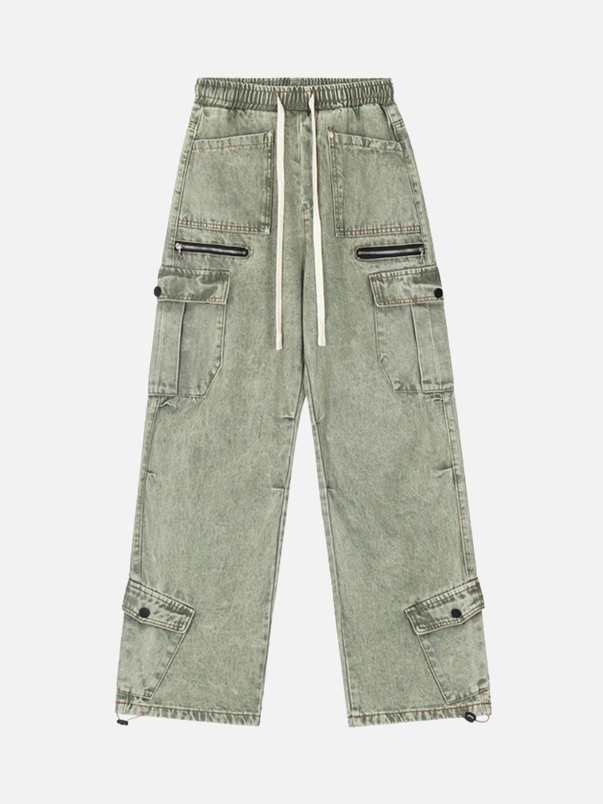 Concert Outfit High Street Loose Elastic Waist Drawstring Trousers Concert Outfit High Street Loose Elastic Waist Drawstring Trousers