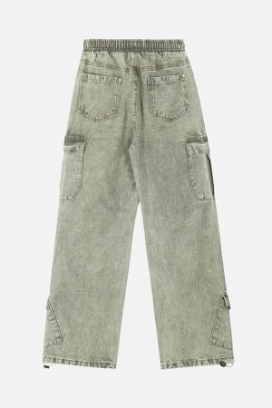 Concert Outfit High Street Loose Elastic Waist Drawstring Trousers