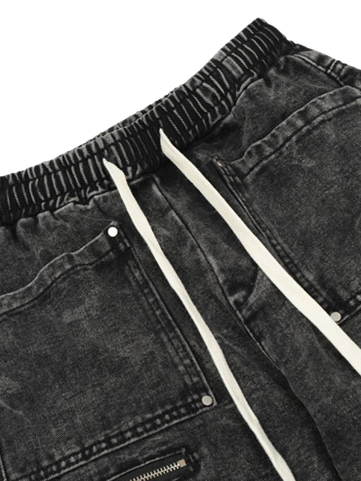 Concert Outfit High Street Loose Elastic Waist Drawstring Trousers Concert Outfit High Street Loose Elastic Waist Drawstring Trousers