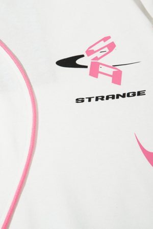 Concert Outfit High Street Motorcycle Print Asymmetric T-Shirt