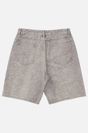 Concert Outfit High Street Niche Design Ripped Denim Shorts