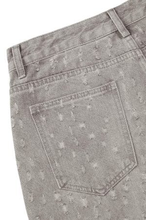 Concert Outfit High Street Niche Design Ripped Denim Shorts