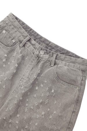 Concert Outfit High Street Niche Design Ripped Denim Shorts