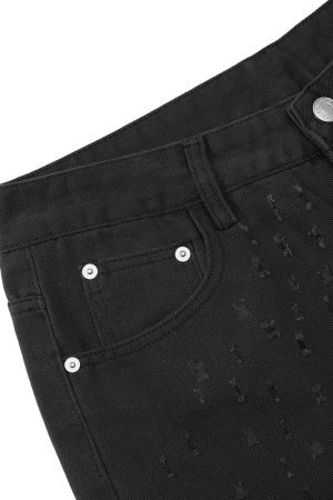 Concert Outfit High Street Niche Design Ripped Denim Shorts