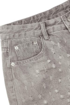 Concert Outfit High Street Niche Design Ripped Denim Shorts