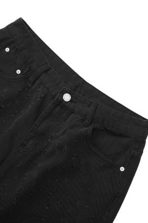 Concert Outfit High Street Niche Design Ripped Denim Shorts