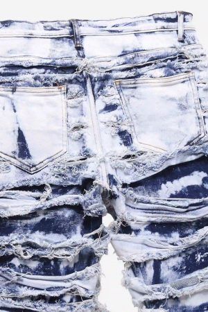 Concert Outfit High Street Old Washed Slim Fit Jeans