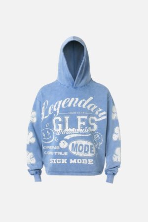 Concert Outfit High Street Print Letter Hoodie
