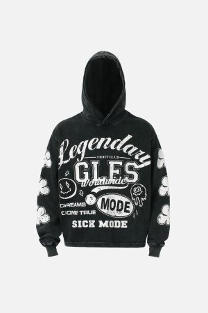 Concert Outfit High Street Print Letter Hoodie