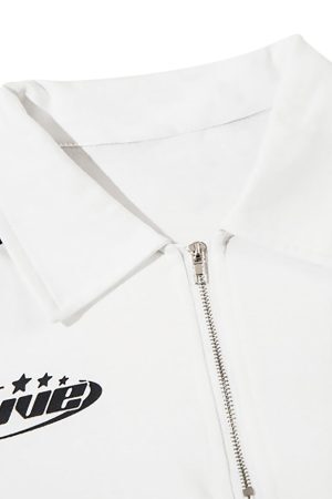 Concert Outfit High Street Racing Long Sleeve Polo Shirt