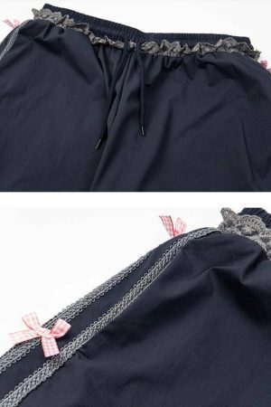 Concert Outfit High Street Side Bow Decoration Pant