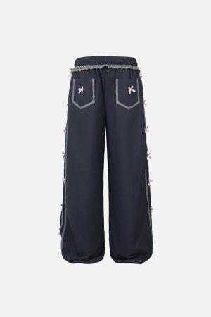 Concert Outfit High Street Side Bow Decoration Pant