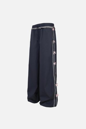 Concert Outfit High Street Side Bow Decoration Pant