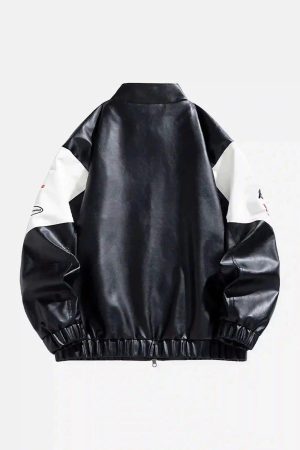 Concert Outfit High Street Splicing Racing Baseball Jacket