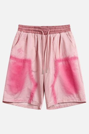 Concert Outfit High Street Spray Paint Casual Shorts