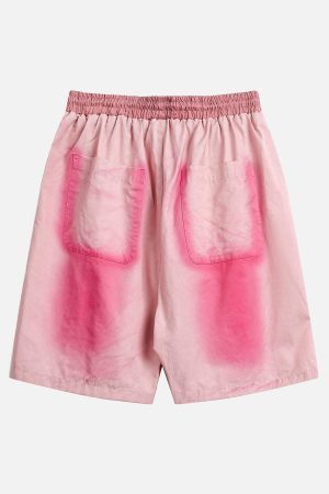 Concert Outfit High Street Spray Paint Casual Shorts