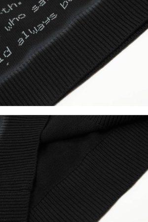 Concert Outfit High Street Spray Paint Letter Print Sweater