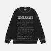 Concert Outfit High Street Spray Paint Letter Print Sweater