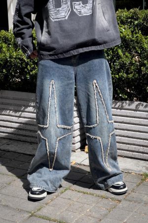 Concert Outfit High Street Star Washed Jeans