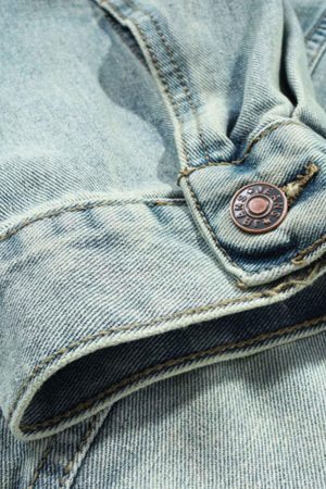 Concert Outfit High Street Washed Denim Hoodie