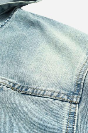 Concert Outfit High Street Washed Denim Hoodie