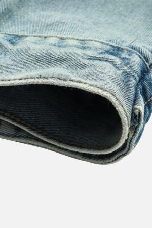 Concert Outfit High Street Washed Denim Hoodie