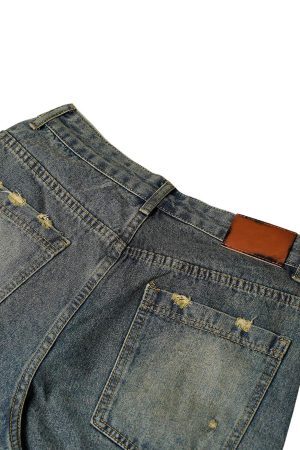 Concert Outfit High Street Washed Distressed Denim Shorts