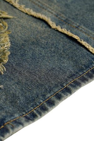 Concert Outfit High Street Washed Distressed Denim Shorts